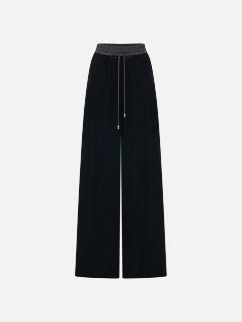CAMILLA VELVET RELAXED TRACK PANT WITH SIDE PANEL LEOPARD LIBERTINE