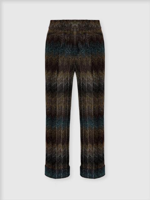 Missoni Flared trousers in viscose lamé snake motif