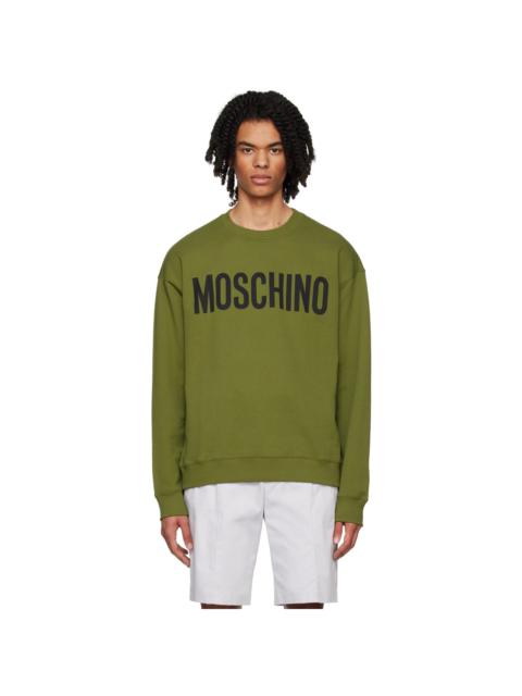 Moschino Green Printed Sweatshirt