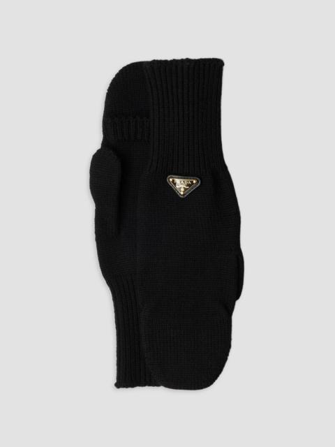 Prada Women's Wool Mittens - Black