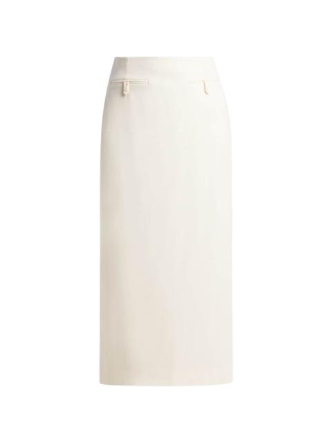 high-waisted midi skirt