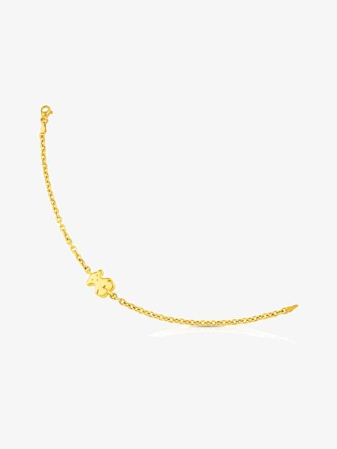 TOUS 18K solid gold Sweet Dolls Bracelet Bear motif