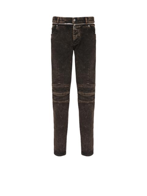 Balmain Slim-fit jeans with zipped belt