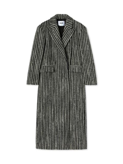 MSGM Blended wool "Herringbone Wool felt" coat