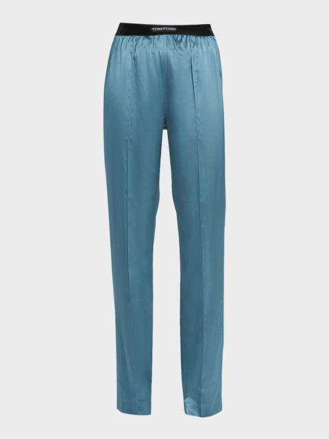 TOM FORD Logo-Banded Silk PJ Pants