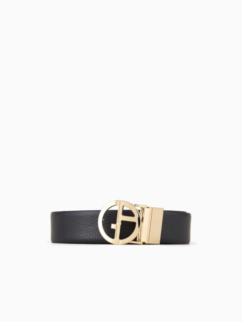 GIORGIO ARMANI Two-toned, reversible leather belt