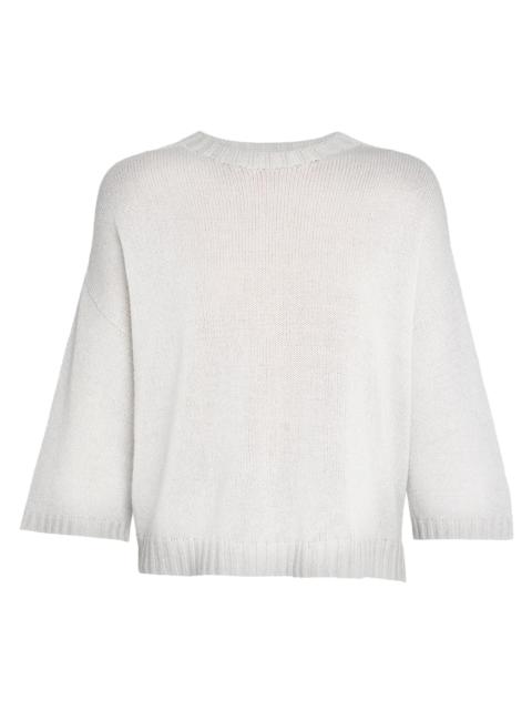FABIANA FILIPPI Women's Metallic Wool-Blend T-Shirt - Acqua