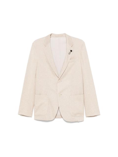 brooch-detail blazer