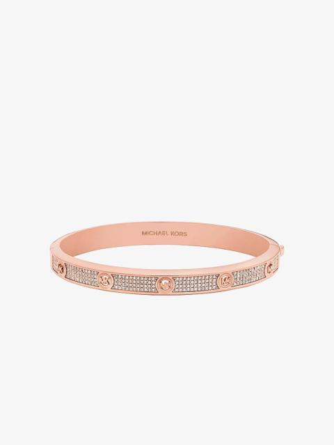 MICHAEL KORS Pavé Logo Stud Bangle