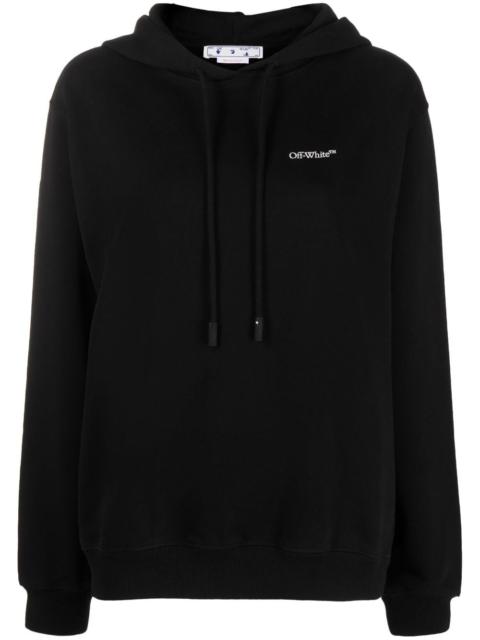 Off-White logo-print cotton hoodie