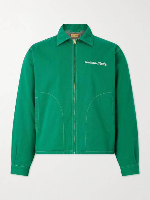 Human Made Logo-Embroidered Cotton-Twill Jacket