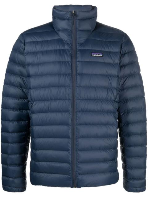 Patagonia logo-patch feather-down jacket