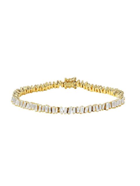 SUZANNE KALAN Classic Diamond Baguette Tennis Bracelet
