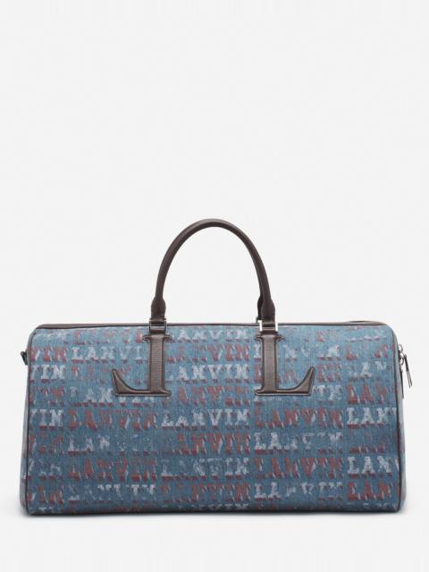 Lanvin LANVIN X FUTURE DENIM TRAVEL BAG WITH LANVIN LOGO PRINT