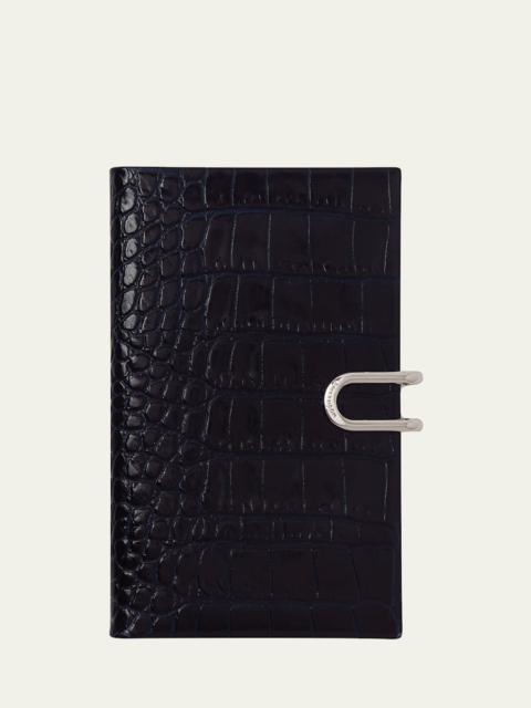 Smythson Panama 2026 Weekly Agenda in Mara Croc-Embossed Leather