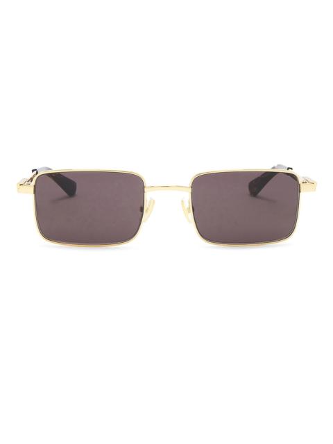 Bottega Veneta Stretch Metal Rectangular Sunglasses