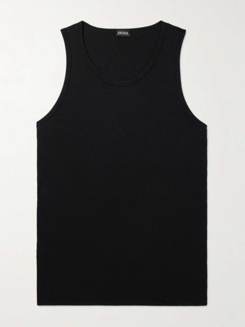 ZEGNA Ribbed Cotton and Modal-Blend Jersey Tank Top