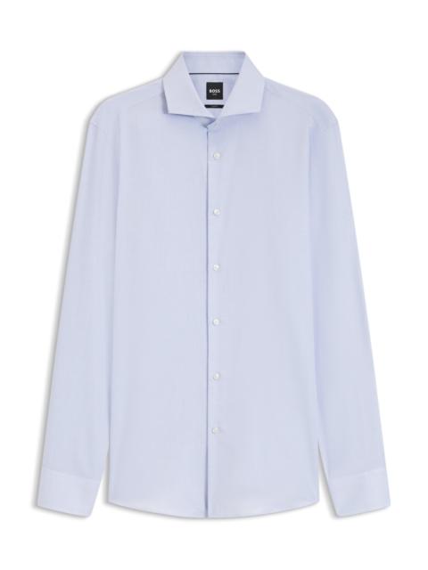 BOSS SLIM-FIT COTTON SHIRT WITH SPREAD COLLAR
