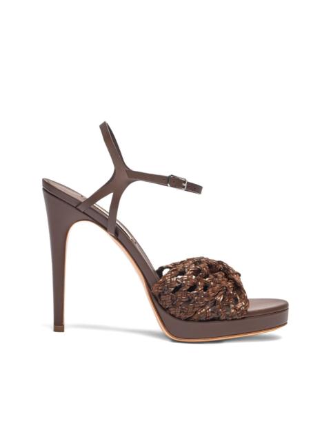 CASADEI 100mm woven heeled sandals