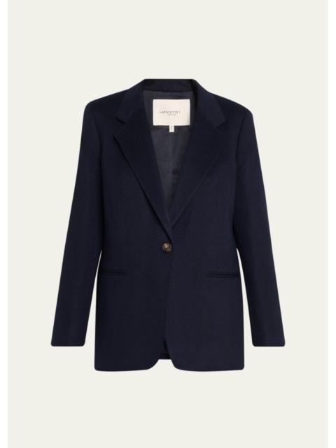 Lafayette 148 New York Single-Button Camel Hair Blazer