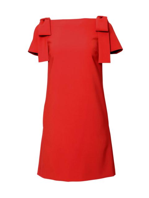 CAROLINA HERRERA Women's Icon Bow-Embellished Shift Dress - Poppy