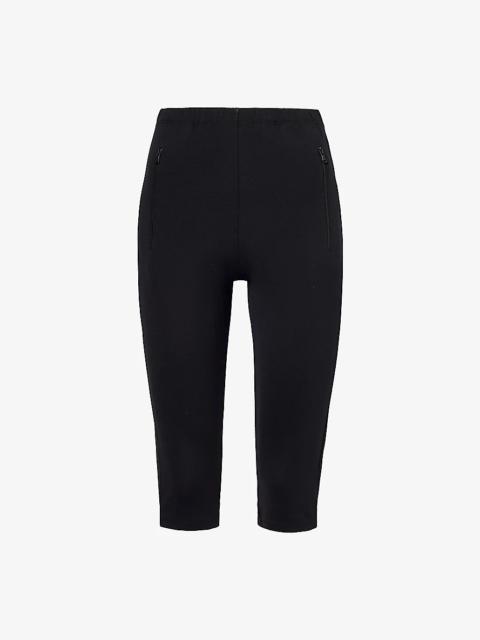 WARDROBE.NYC Zip-pocket stretch-woven cropped leggings