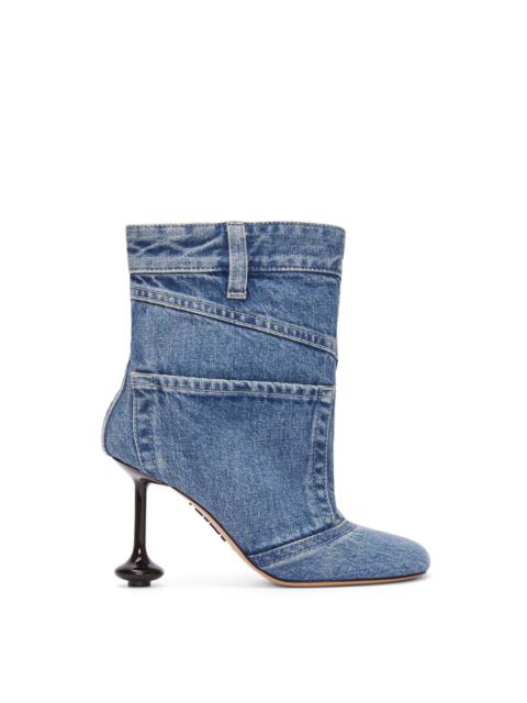Loewe Toy ankle bootie in washed denim