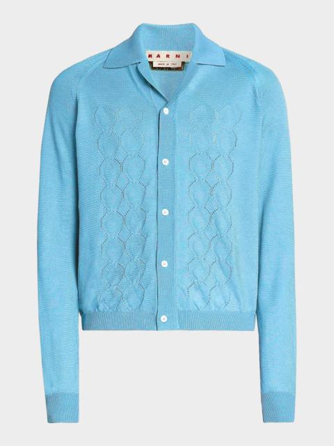 Marni Men's Pointelle Knit Cardigan