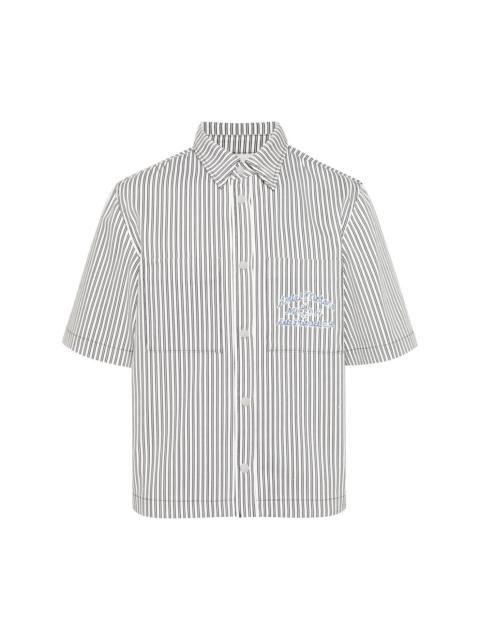Motors striped cotton shirt