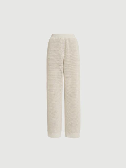 Brunello Cucinelli Cotton sparkling net knit trousers