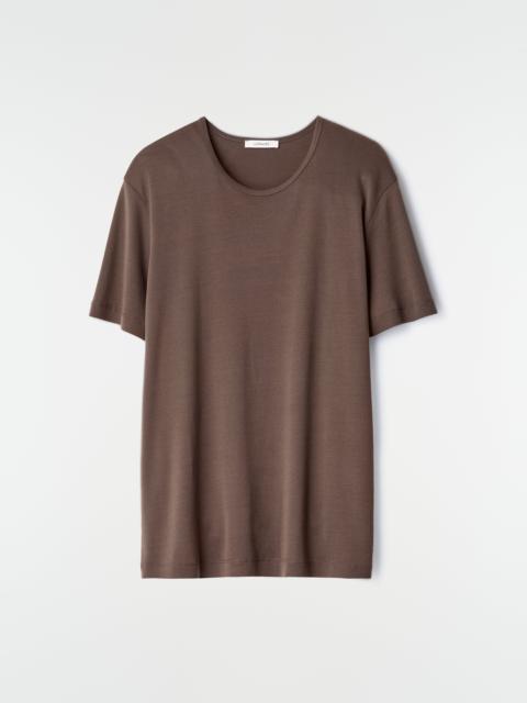 Lemaire SCOOP-NECK T-SHIRT IN RIBBED JERSEY