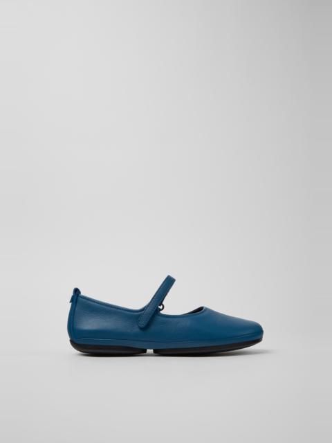 CAMPER Right Nina Blue Leather Shoes for Women.