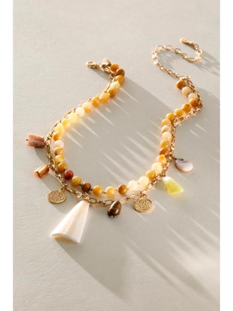 FREE PEOPLE Serendipity Semiprecious Stone Strand Necklace