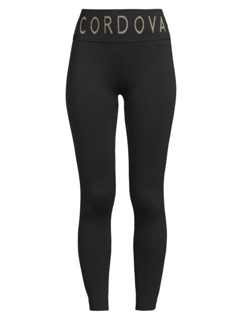 CORDOVA Women's Logo Rib-Knit Base-Layer Leggings - Onyx