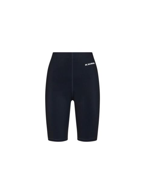 Jil Sander Black cotton logo jersey biker shorts