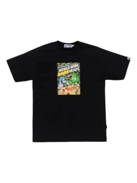 A BATHING APE® A Bathing Ape Heads Flyer Tee 'Black' 1K70-109-007-BLACK