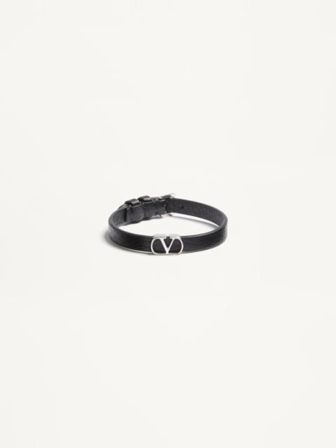 Valentino VLOGO SIGNATURE GRAINY CALFSKIN BRACELET