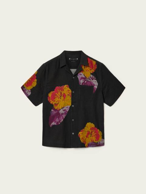 ALLSAINTS NOUVELLE SHORT SLEEVE LINEN BLEND SHIRT