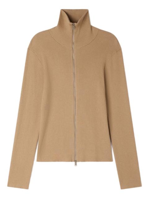 Sandro ribbed zip cardigan