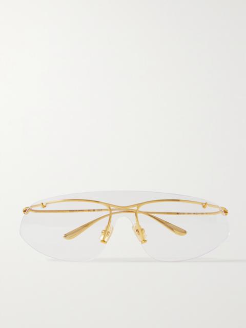 Bottega Veneta Rimless D-frame Gold-tone Optical Glasses