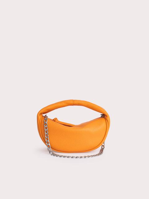 BY FAR Baby Cush Orange Flat Grain Leather