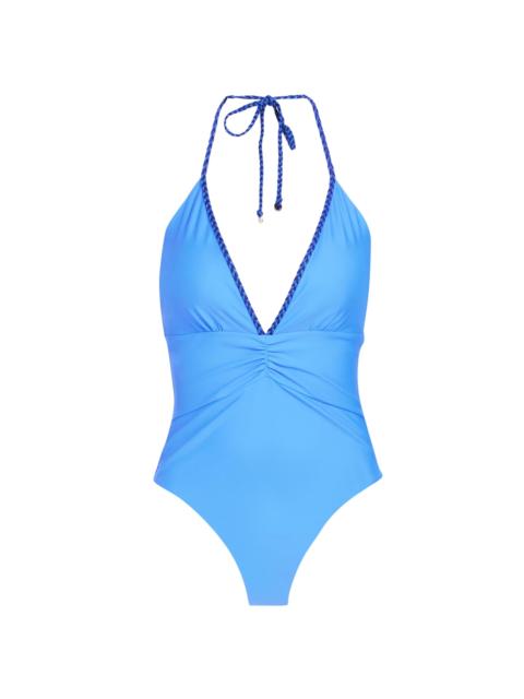 RAMY BROOK Women's Madison Halterneck One-Piece Swimsuit - Blue