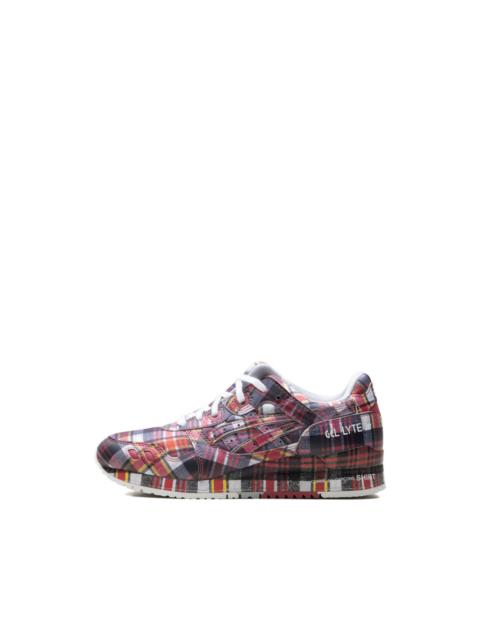 Asics x Comme des Garçons plaid-pattern sneakers