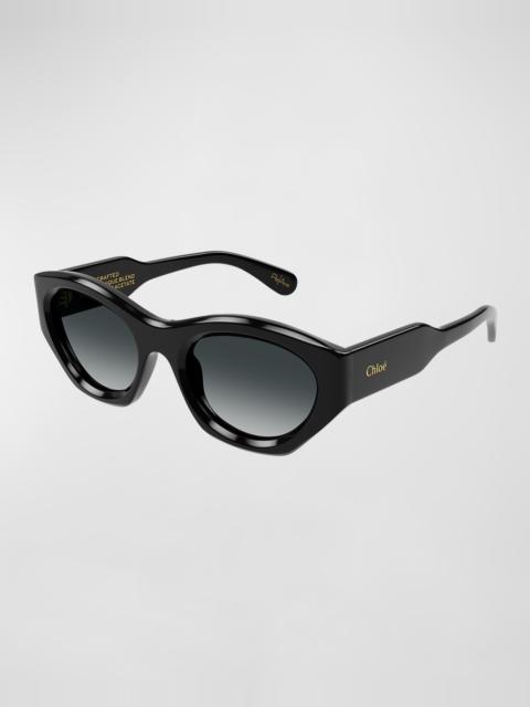 Chloé Logo Acetate Cat-Eye Sunglasses