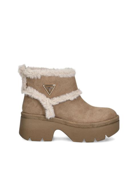 GUESS USA Bridgete faux fur-trim ankle boots