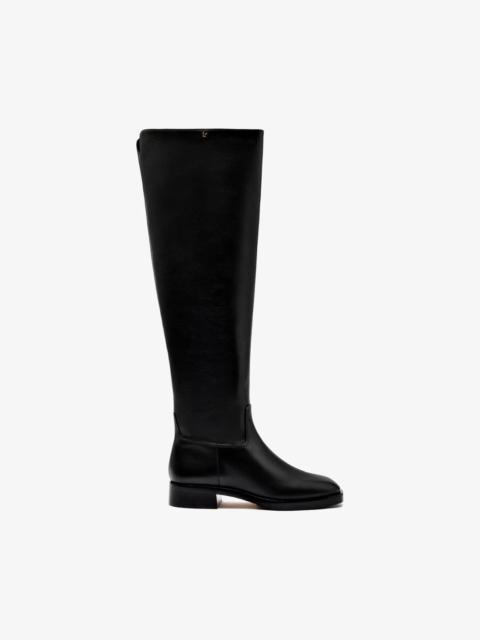 Larroudé Anne Hi Boot In Black Leather