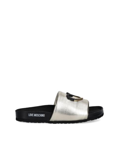 Moschino metallic slides