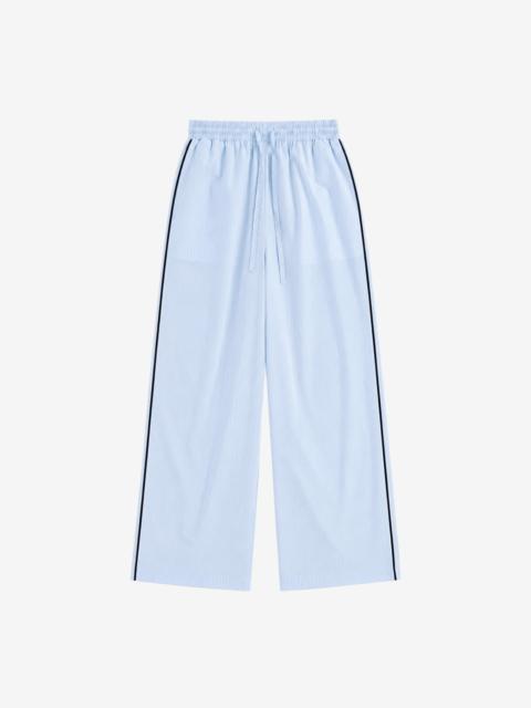 The Frankie Shop Porto Contrast Piped Pants - Blue/White Stripe