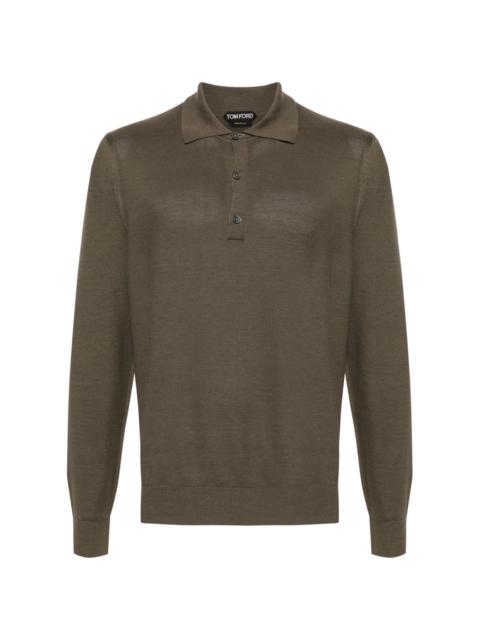 long-sleeve piquÃ© polo shirt