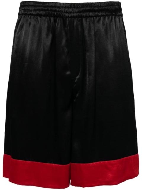 Off-White logo-print wide-leg track shorts